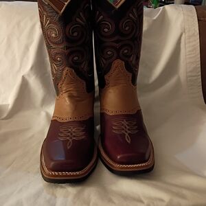 Men's Brown and Tan Western Boots